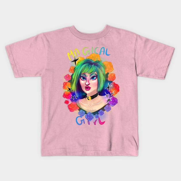 Magical Girl Kids T-Shirt by nazzcat